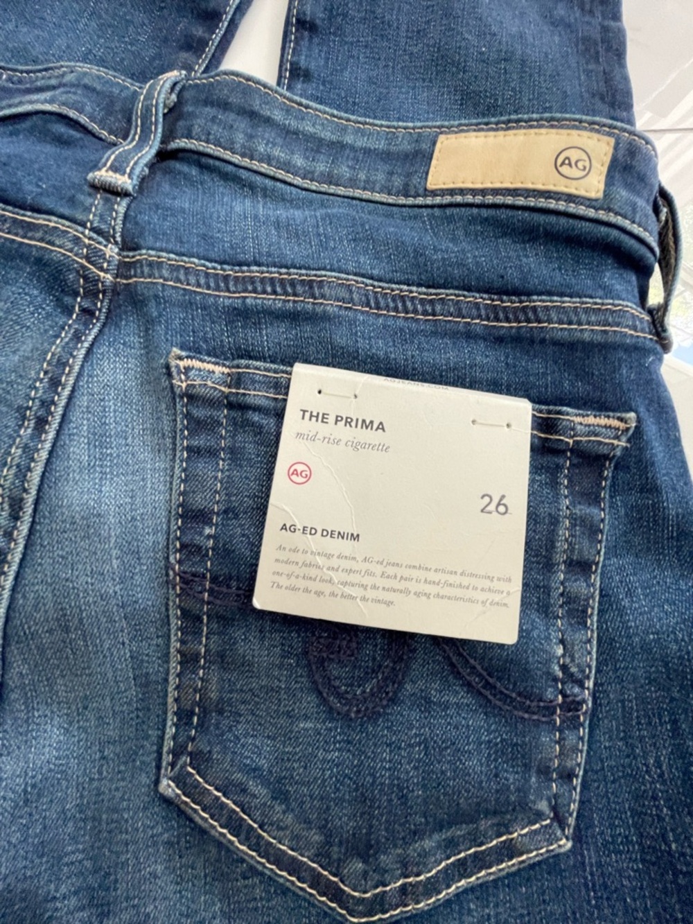 AG-ED DENIM ADRIANO GOLDSCHMIED jeans size 26 new  with tag